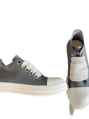 Rick Owens Gray Low-Top Sneakers