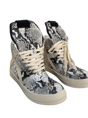 Rick Owens Geobasket Sneakers - Snakeskin Print