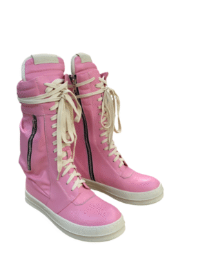 Rick Owens High-Top Sneakers - Pink and Cream