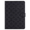 3D Embossed Canvas Monogram Holster Apple iPad Flip Cover With Stand Function