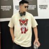 Gucci Cream T-Shirt with Dragon Cartoon
