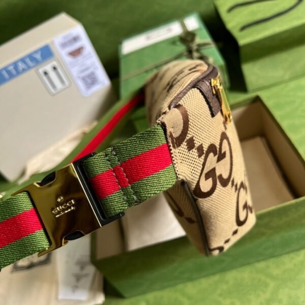 gg Jumbo gg Belt Bag Camel And Ebony Jumbo gg Canvas For Women? 15.3in/39cm gg 696031 UKMDG 2570