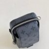 LV Double Phone Pouch Monogram Eclipse Reverse Canvas For Men, Bags, Crossbody Bags 7.1in/18cm LV M81321