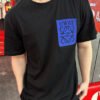 Loewe Black T-Shirt with Blue Pocket