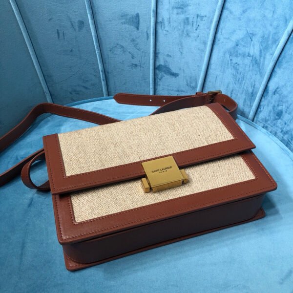 YSSL Le Carr¨¦ Satchel In Canvas And Box Natural Beige & Brick For Women 9in/23cm YSL?