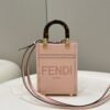 FI Mini Sunshine Shopper Pink For Women, Handbags, Shoulder And Crossbody bags 7.1in/18cm FF 8BS051