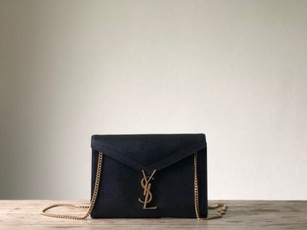 YSSL Cassandra Flap-Front Crossbody Bag Black For Women 8.7in/22cm YSL?