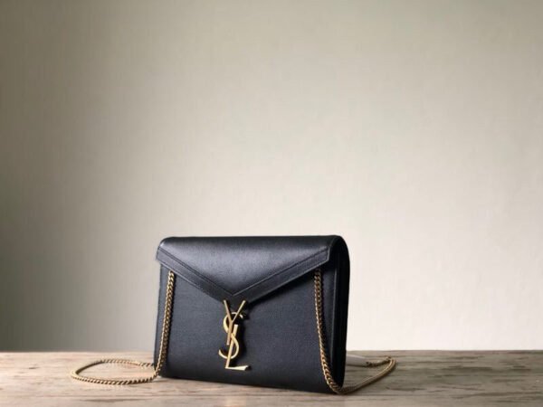 YSSL Cassandra Flap-Front Crossbody Bag Black For Women 8.7in/22cm YSL?