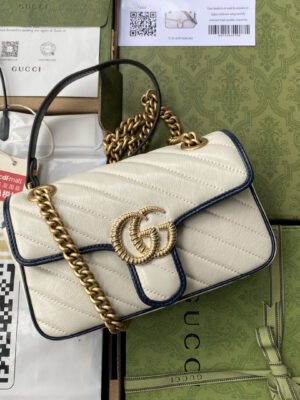 gg Marmont Matelass¨¦ Mini Bag  White For Women 9in/22cm gg