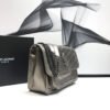 YSSL Niki Medium Chain Bag In Crinkled Vintage?Silver For Women 11in/28cm YSL?