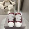 Rick Owens Burgundy Low-Top Sneakers