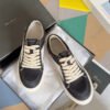 Rick Owens Black Canvas Low-Top Sneakers