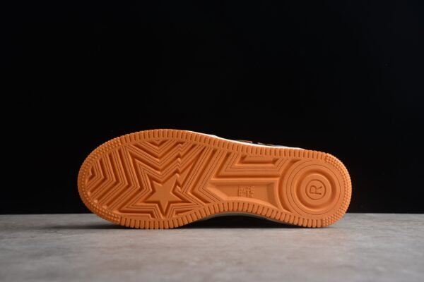 9._9_40ab5a96-e487-4810-9c51-4263c0ea9bdb BAPE STA Low-Top Orange and Grey Sneakers