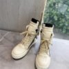 Rick Owens Geobasket Sneakers - Cream and Black