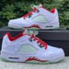 JORDAN 5 White/Red/Green