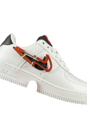 NIKE AIR FORCE 1 Low "White/Black/Red Hiking Buckle"