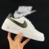 NIKE AIR FORCE 1 "Double Swoosh White/Black/Gold"