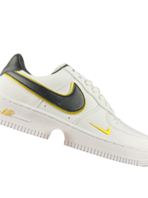 NIKE AIR FORCE 1 "Double Swoosh White/Black/Gold"