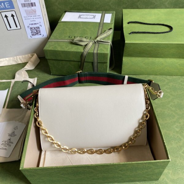 gg Horsebit 1955 Small Bag White For Women 10.2in/26cm gg ?677286 18YSX 9068