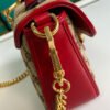 gg Ladies gg Canvas Marmont Mini Top Handle Bag Beige And Red gg Canvas For Women 8.3in/21cm gg 583571 HVKEG 8561