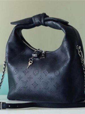 LV Why Knot MM Mahina Black For Women,  Shoulder And Crossbody Bags 13.4in/34cm LV M20788
