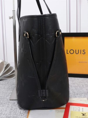 LV Neverfull MM Tote Bag Monogram Empreinte Black For Women,  Shoulder Bags 12.2in/31cm LV M45685