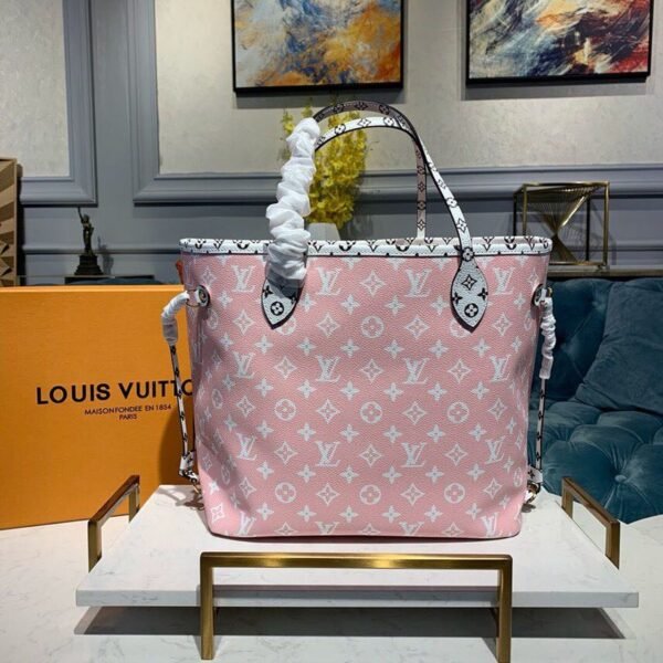 LV Neverfull MM Tote Bag Monogram Canvas Red For Women, Women¡¯s Handbags 12.6in/32cm LV M44567