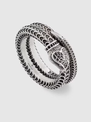 Double G Garden Silver Snake Ring
