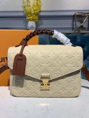 LV Pochette Metis Monogram Empreinte Creme Beige/Caramel For Women,  Shoulder And Crossbody Bags 9.8in/25cm LV M53940