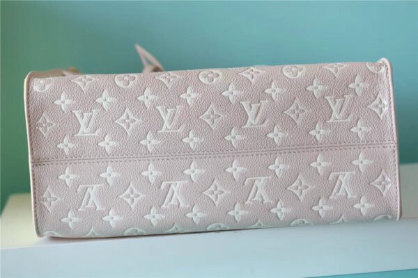 92d1b0ff LV Onthego MM Monogram Empreinte Beige/ Pink/ Yellow For Women, Shoulder And Crossbody Bags 35cm/13.8in LV M46128