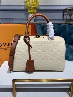 LV Speedy Bandouliere 25 Monogram Empreinte Creme For Women,  Shoulder And Crossbody Bags 9.8in/25cm LV M44736
