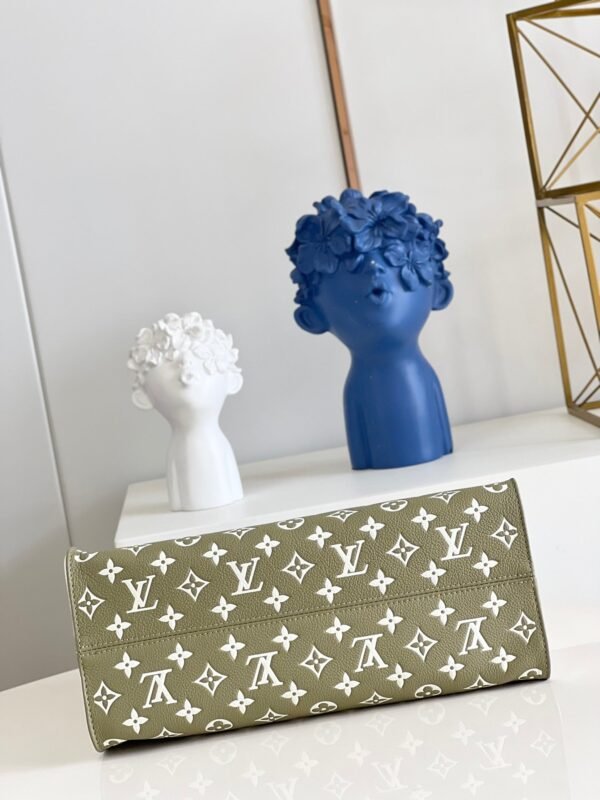 93a3eb7f LV Onthego MM Monogram Empreinte Khaki Green For Women, Tote Bags 35cm LV M46060