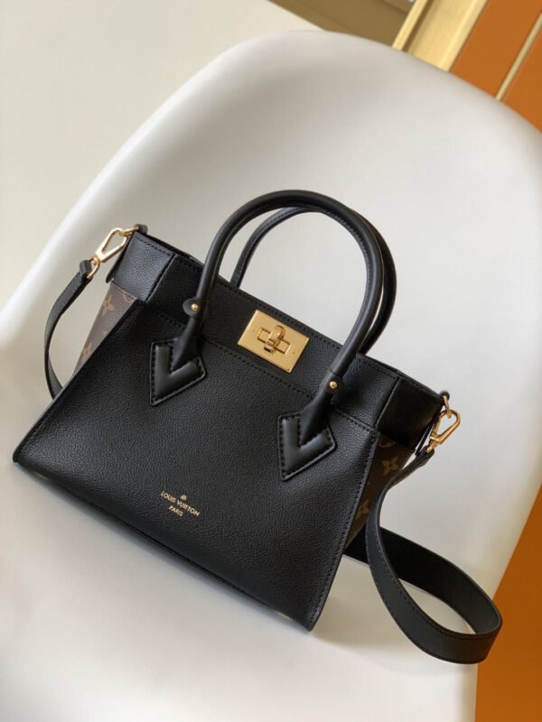 93fc3a2c LV On My Side PM Tote Bag Monogram Canvas Black For Women, Shoulder Bags 9.8in/25cm LV M57728