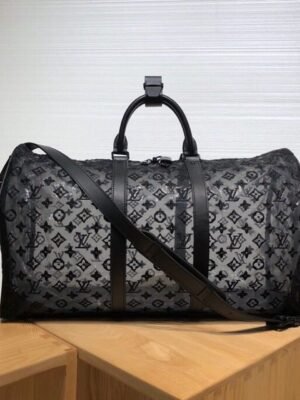 LV Keepall Bandouliere 50 Monogram Black By Virgil Abloh For Women, WoBags, Shoulder And Crossbody Bags 19.7in/50cm LV M53971