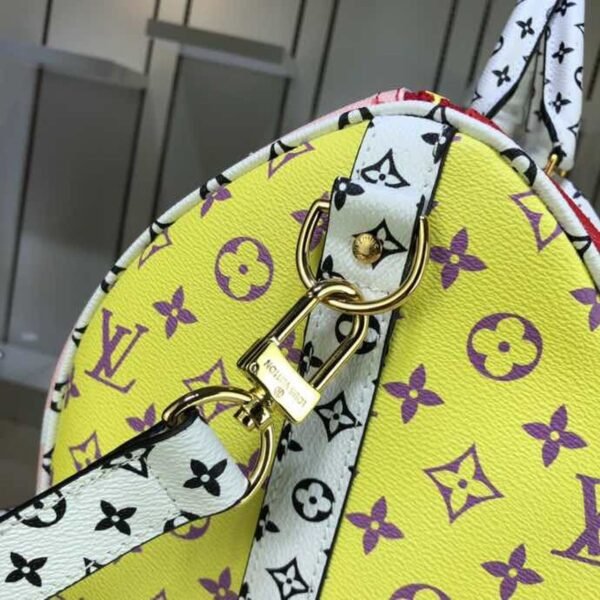 LV Keepall Bandouliere 50 Monogram and Monogram Reverse Canvas Red For Women, Women¡¯s Handbags, Travel Bags 19.7in/50cm LV