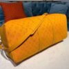 LV Keepall Bandouliere 50 Monogram Denim Ochre Yellow For Men, Men¡¯s Bags, Travel Bags 19.7in/50cm LV M44644