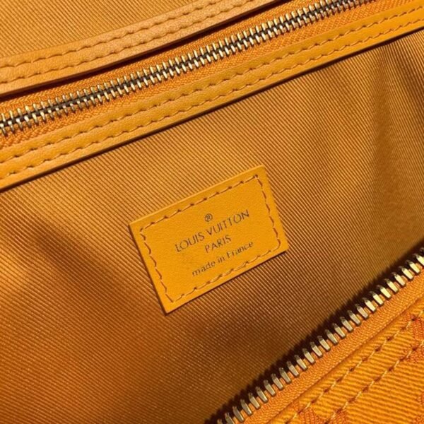 LV Keepall Bandouliere 50 Monogram Denim Ochre Yellow For Men, Men¡¯s Bags, Travel Bags 19.7in/50cm LV M44644