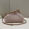FI First Small Pink Mink Bag For Woman 26cm/10in