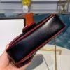 gg Marmont Diagonal Matelass Shoulder Bag Black Red For Women 10in/26cm gg 443497