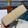 gg Marmont Raffia Straw Shoulder Bag Cream/Brown/Beige gg Chevron Matelass¨¦ Raffia Effect Fabric For Women 10in/26cm gg  ?443497