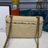 gg Marmont Raffia Straw Shoulder Bag Cream/Brown/Beige gg Chevron Matelass¨¦ Raffia Effect Fabric For Women 10in/26cm gg  ?443497