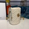 gg Marmont Mini Bucket Bag White Matelass¨¦ Chevron For Women 6in/13cm gg 575163 DTDRT 9022