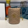 gg Marmont Mini Bucket Bag Beige Matelass¨¦ Chevron For Women 6in/13cm gg 575163