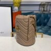 gg Marmont Mini Bucket Bag Beige Matelass¨¦ Chevron For Women 6in/13cm gg 575163