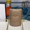 gg Marmont Mini Bucket Bag Beige Matelass¨¦ Chevron For Women 6in/13cm gg 575163