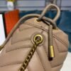 gg Marmont Mini Bucket Bag Beige Matelass¨¦ Chevron For Women 6in/13cm gg 575163