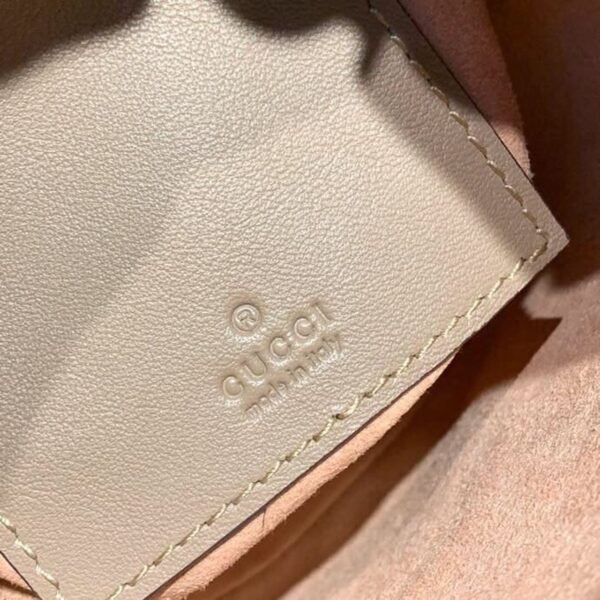 gg Marmont Mini Bucket Bag Beige Matelass¨¦ Chevron For Women 6in/13cm gg 575163