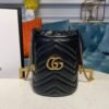 gg Marmont Mini Bucket Bag Black Matelass¨¦ Chevron For Women 6in/13cm gg 575163 575163 DTDRT 1000