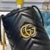 gg Marmont Mini Bucket Bag Black Matelass¨¦ Chevron For Women 6in/13cm gg 575163 575163 DTDRT 1000