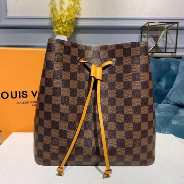 LV N¨¦o No¨¦ BB Bucket Bag 26cm Damier Ebene Canvas Spring/Summer Collection N40213, Safran